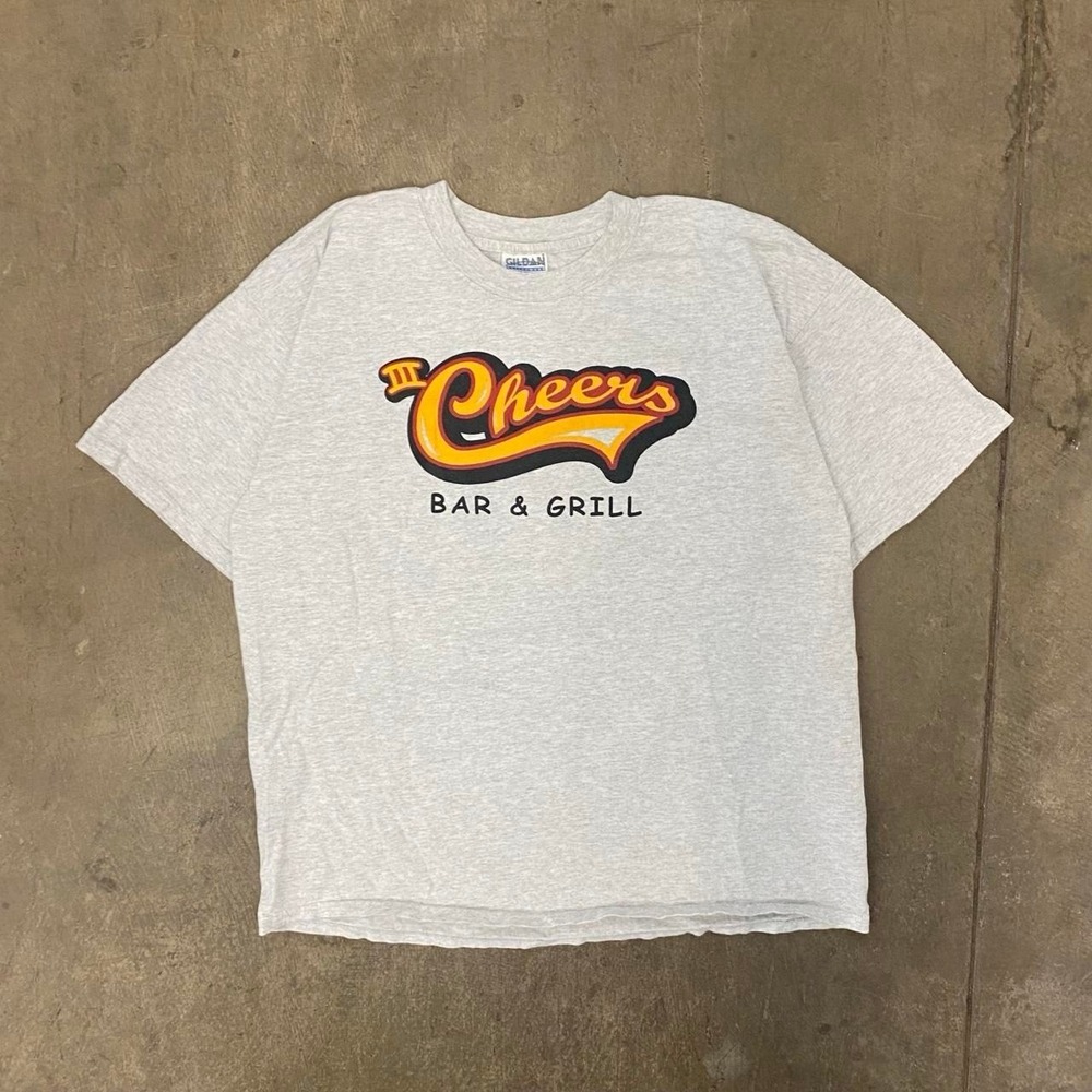 Vintage Cheers TV Show Bar & Grill Staff 90s Gildan T-Shirt Size XL